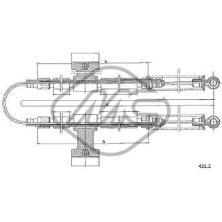 Trosas, stovėjimo stabdys Metalcaucho 82086