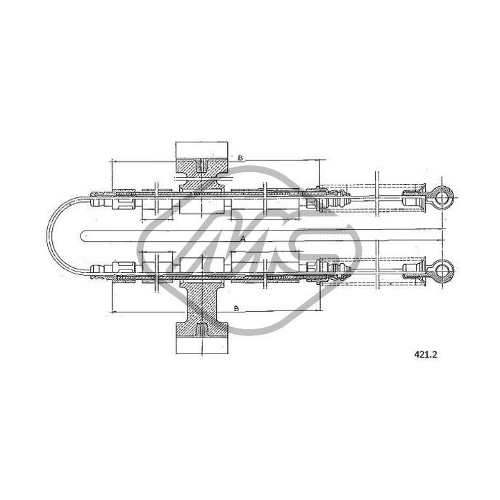 Trosas, stovėjimo stabdys Metalcaucho 82086