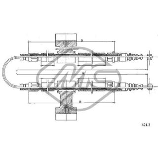 Trosas, stovėjimo stabdys Metalcaucho 82087
