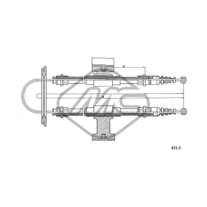 Trosas, stovėjimo stabdys Metalcaucho 82089