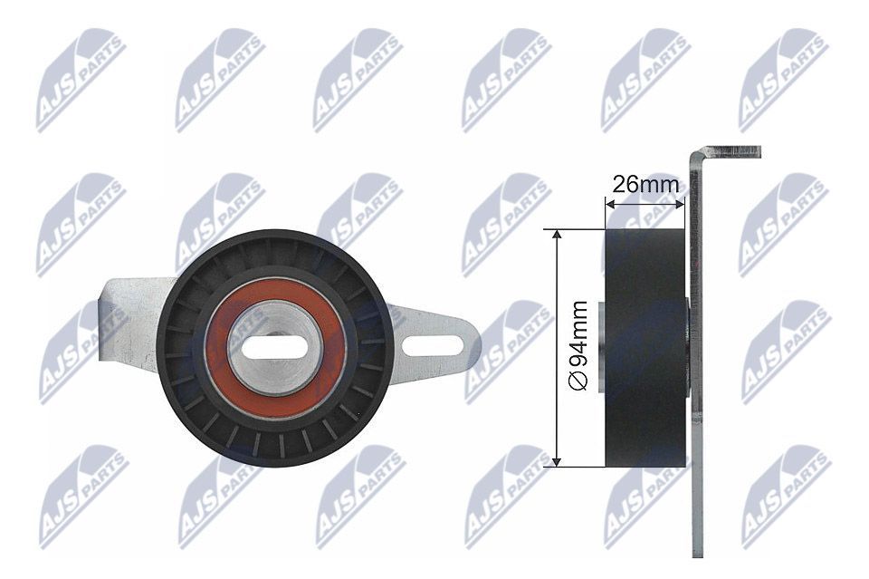 įtempiklio skriemulys, V formos diržas NTY RNK-CT-034