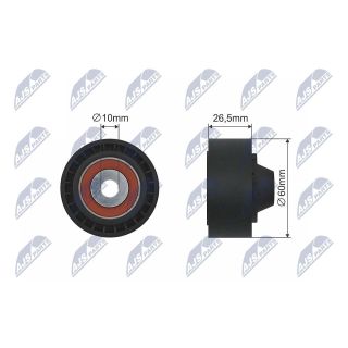 įtempiklio skriemulys, V formos diržas NTY RNK-CT-043