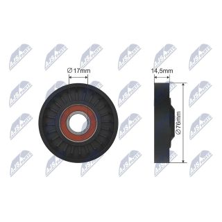 įtempiklio skriemulys, V formos diržas NTY RNK-HD-020