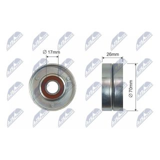 įtempiklio skriemulys, V formos diržas NTY RNK-HD-022