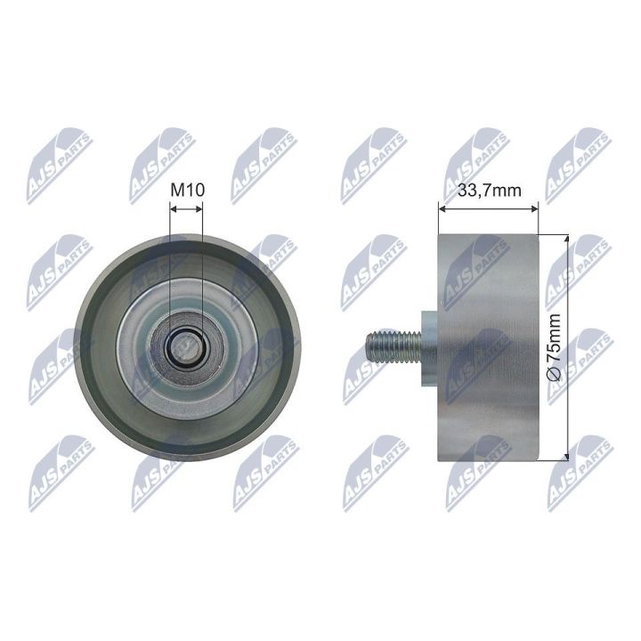 įtempiklio skriemulys, V formos diržas NTY RRK-NS-008