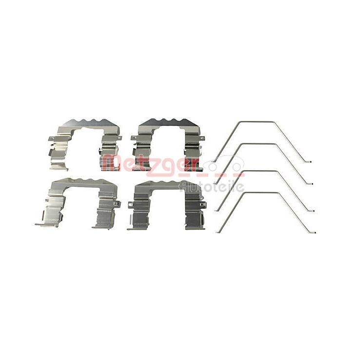 Priedų komplektas, diskinių stabdžių trinkelės METZGER 109-0018