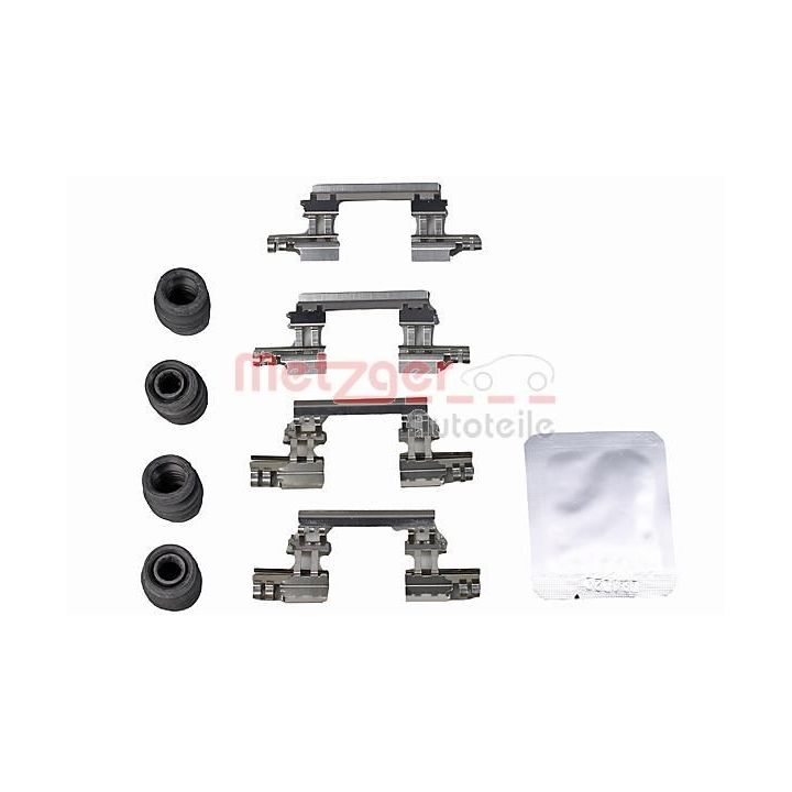 Priedų komplektas, diskinių stabdžių trinkelės METZGER 109-0027