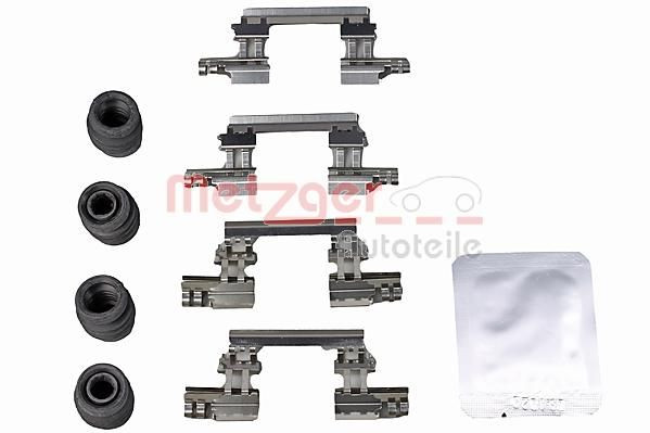Priedų komplektas, diskinių stabdžių trinkelės METZGER 109-0027