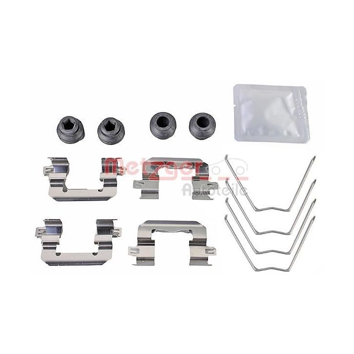 Priedų komplektas, diskinių stabdžių trinkelės METZGER 109-0063