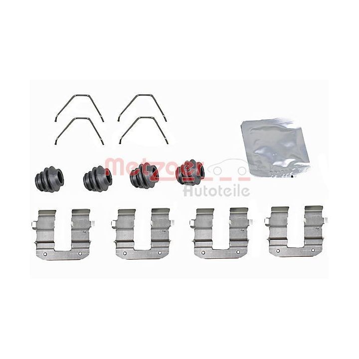 Priedų komplektas, diskinių stabdžių trinkelės METZGER 109-0094