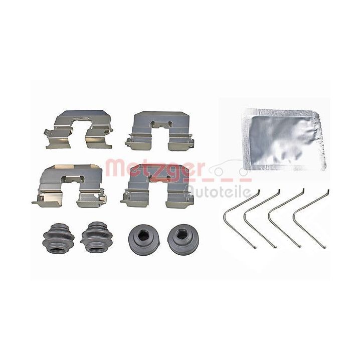 Priedų komplektas, diskinių stabdžių trinkelės METZGER 109-0095