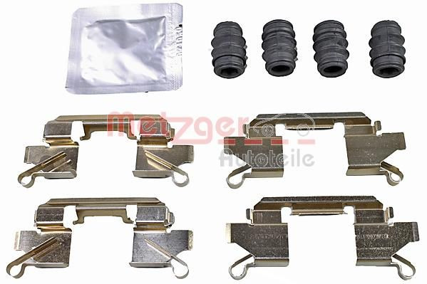 Priedų komplektas, diskinių stabdžių trinkelės METZGER 109-0111