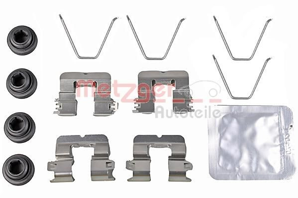 Priedų komplektas, diskinių stabdžių trinkelės METZGER 109-0114