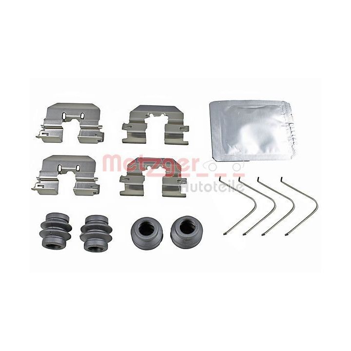 Priedų komplektas, diskinių stabdžių trinkelės METZGER 109-0117