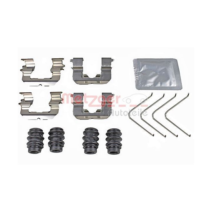 Priedų komplektas, diskinių stabdžių trinkelės METZGER 109-0118