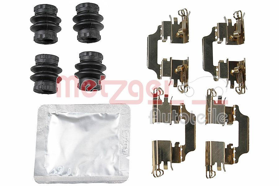 Priedų komplektas, diskinių stabdžių trinkelės METZGER 109-0158