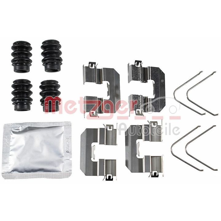 Priedų komplektas, diskinių stabdžių trinkelės METZGER 109-0165