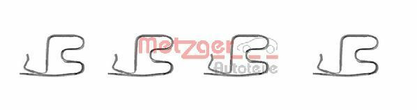 Priedų komplektas, diskinių stabdžių trinkelės METZGER 109-1219