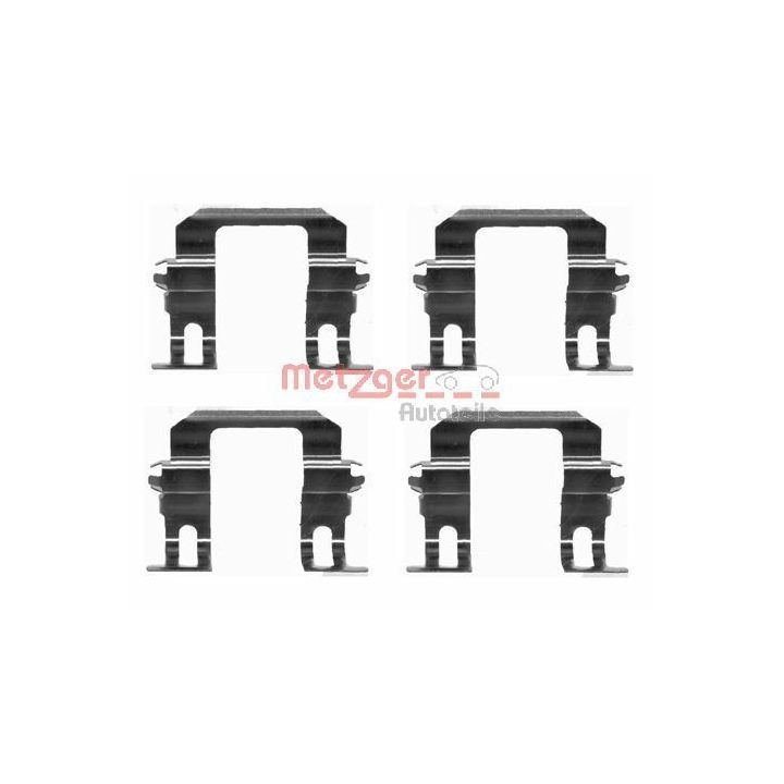 Priedų komplektas, diskinių stabdžių trinkelės METZGER 109-1275