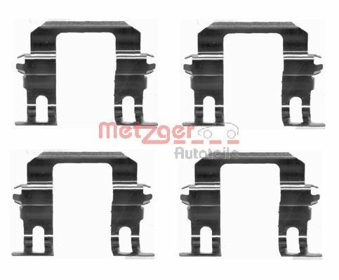 Priedų komplektas, diskinių stabdžių trinkelės METZGER 109-1275