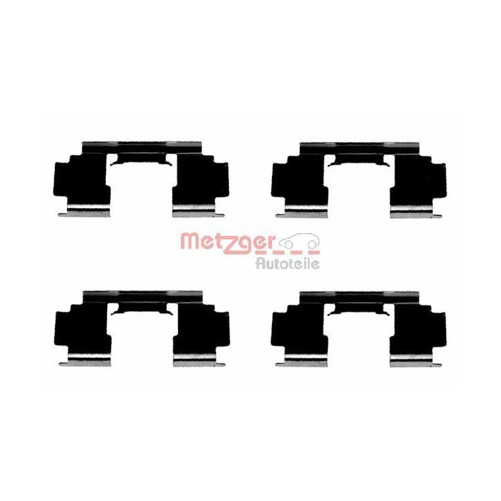 Priedų komplektas, diskinių stabdžių trinkelės METZGER 109-1276