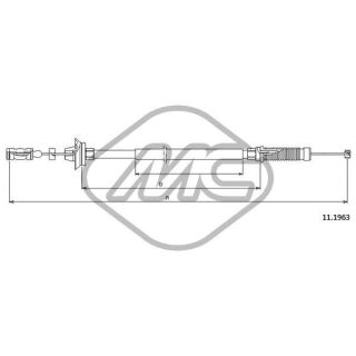 Akceleratoriaus trosas Metalcaucho 80899