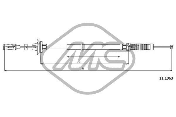 Akceleratoriaus trosas Metalcaucho 80899