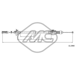 Akceleratoriaus trosas Metalcaucho 80900