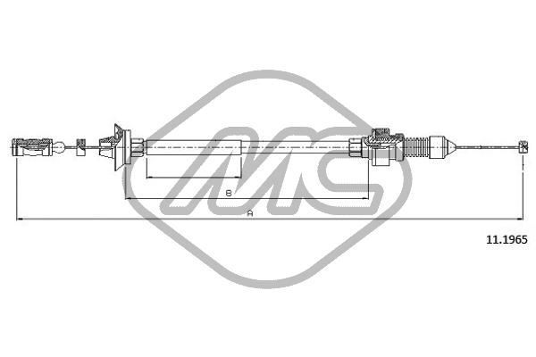 Akceleratoriaus trosas Metalcaucho 80901