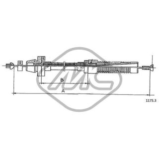 Akceleratoriaus trosas Metalcaucho 81464
