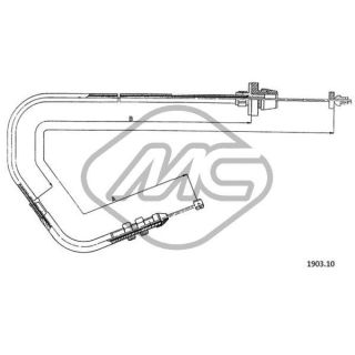 Akceleratoriaus trosas Metalcaucho 81499