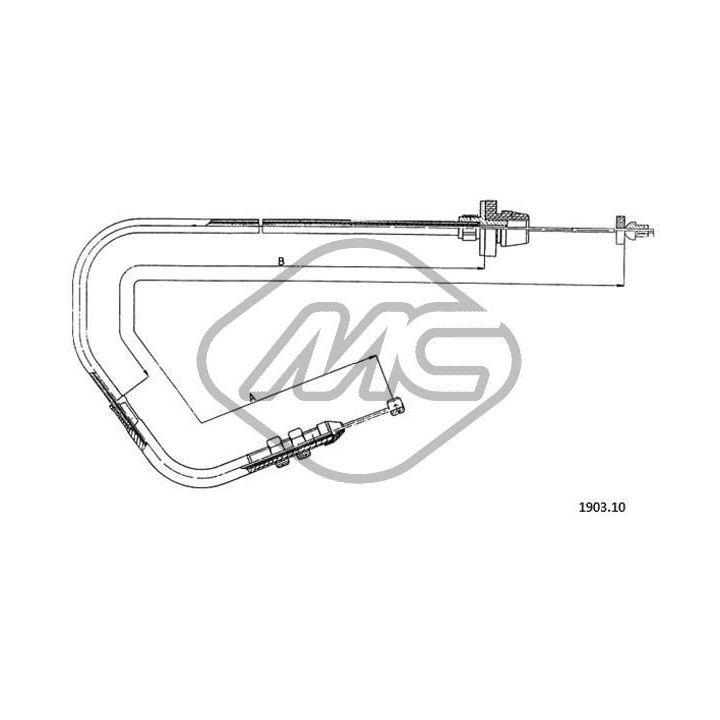 Akceleratoriaus trosas Metalcaucho 81499