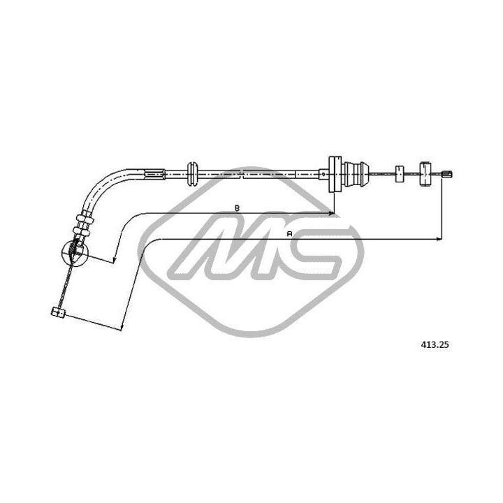 Akceleratoriaus trosas Metalcaucho 81512