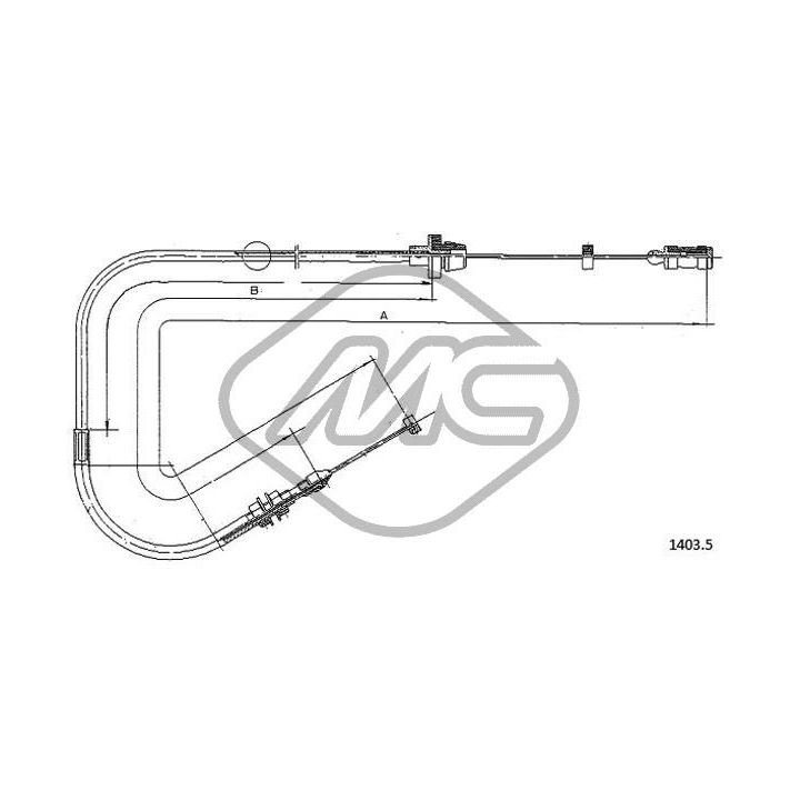 Akceleratoriaus trosas Metalcaucho 81513