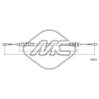 Akceleratoriaus trosas Metalcaucho 81524