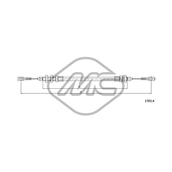 Akceleratoriaus trosas Metalcaucho 81524