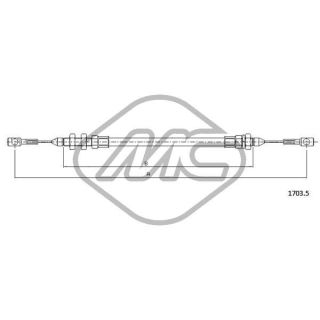 Akceleratoriaus trosas Metalcaucho 81525