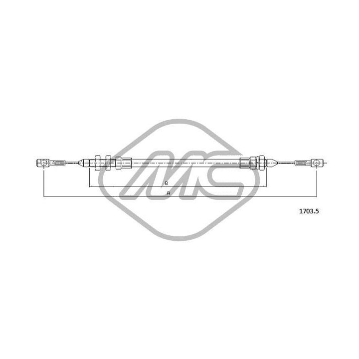 Akceleratoriaus trosas Metalcaucho 81525
