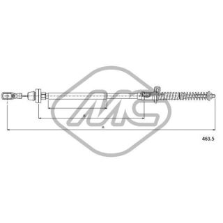 Akceleratoriaus trosas Metalcaucho 81527