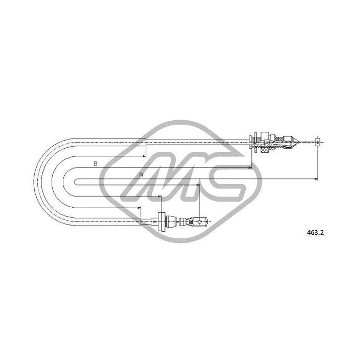Akceleratoriaus trosas Metalcaucho 81528