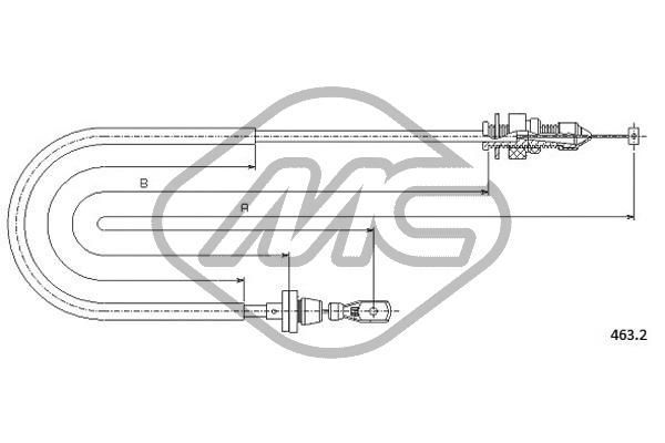 Akceleratoriaus trosas Metalcaucho 81528