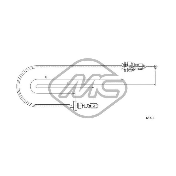 Akceleratoriaus trosas Metalcaucho 81532