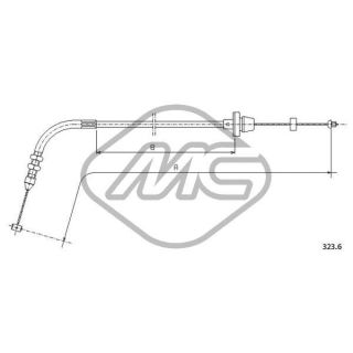 Akceleratoriaus trosas Metalcaucho 81533