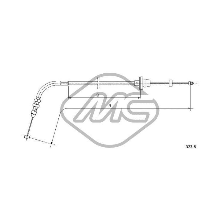 Akceleratoriaus trosas Metalcaucho 81533