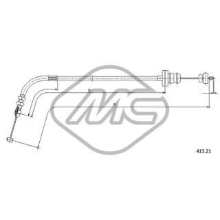 Akceleratoriaus trosas Metalcaucho 81542