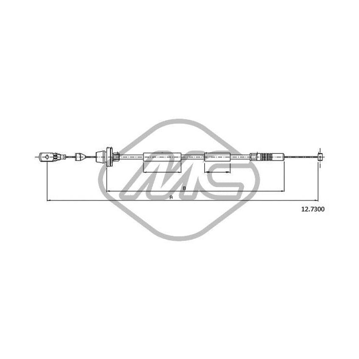 Akceleratoriaus trosas Metalcaucho 81546