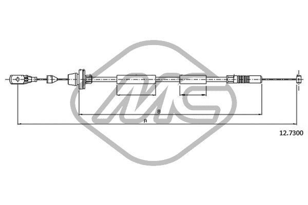Akceleratoriaus trosas Metalcaucho 81546