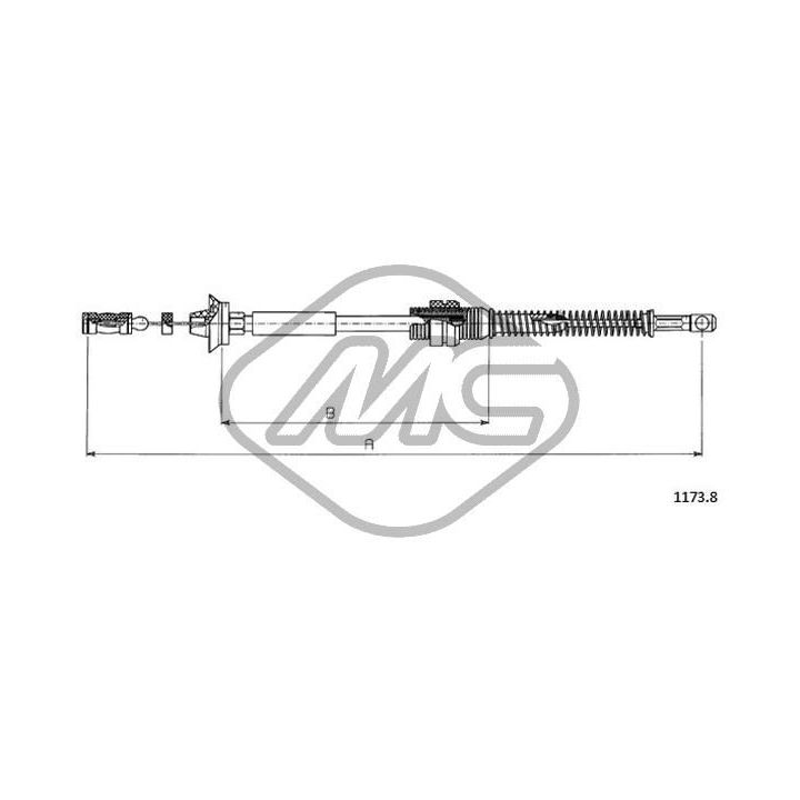 Akceleratoriaus trosas Metalcaucho 81548