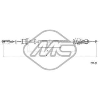 Akceleratoriaus trosas Metalcaucho 81552