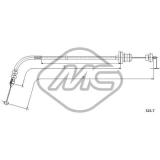 Akceleratoriaus trosas Metalcaucho 82120